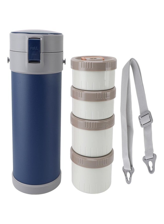 Oreilet for Hot Food, 304 Stainless Steel 2.9L Stackable Insulated Food Jar with 4 Tiers, Leak Proof Thermal Lunch Box Vacuum Carrier Soup Container for Office Outdoor - Image 1
